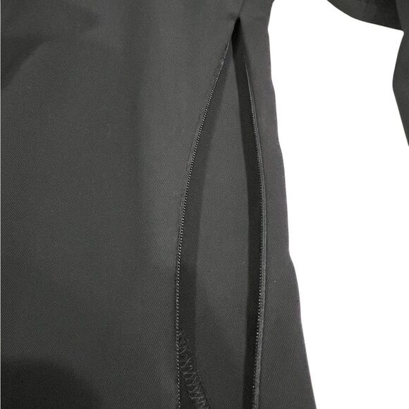 Gracia Twist Front Shirt Dress Black Long Sleeve Collared Side Zip Pockets L NWT - Picture 11 of 14